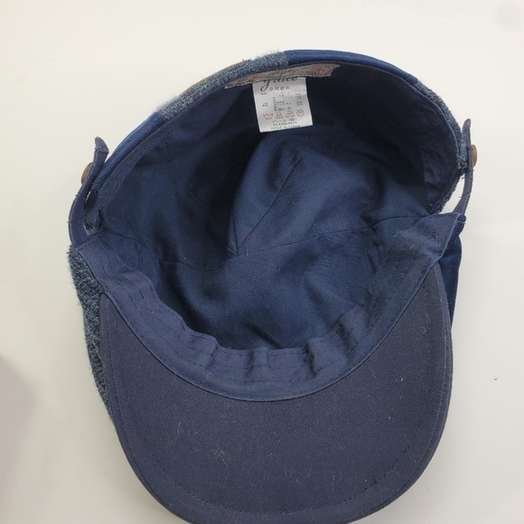 Grace Hats Race G Hunting Cap Plaid Blue Hat Vintage - Picture 8 of 12